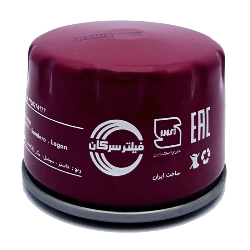 فیلتر روغن خودرو سرکان مدل 7700033408 مناسب برای رنو ال L90، ساندرو