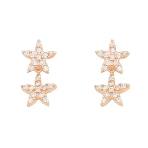 گوشواره طلا 18 عیار زنانه مدل ستاره C0017