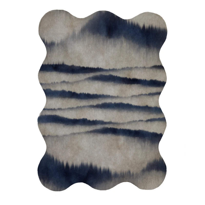 پادری مدل دالبر طرح آبرنگی کد 9095 سایز 80x110 سانتی متر 