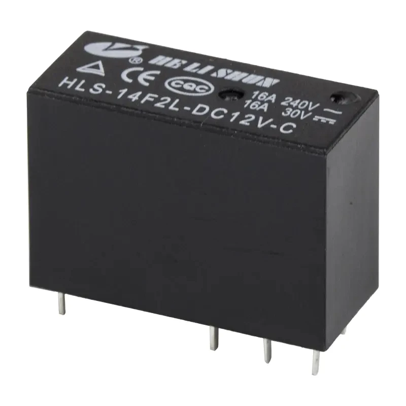 رله کتابی 12 ولت 16 آمپر 8 پایه هلی شان  مدل HLS-14F2L