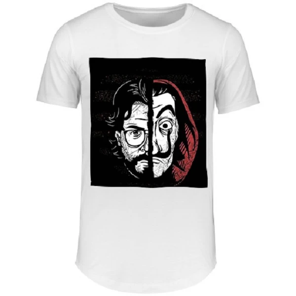 تی شرت مردانه طرح خانه کاغذی کد 005