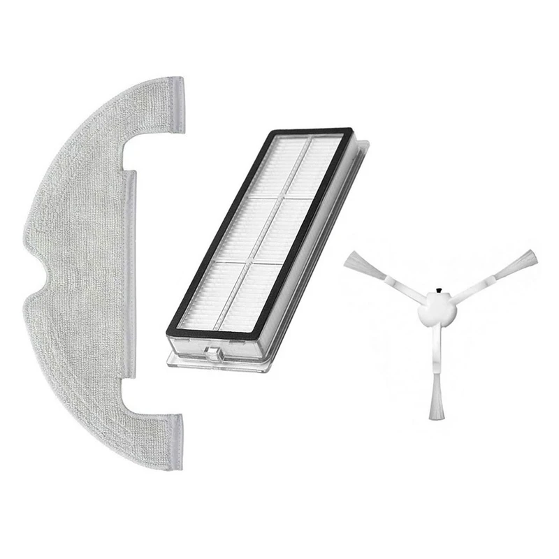 پد تی برس کناری و فیلتر جارو رباتیک مدل X10 مناسب برای جاروبرقی رباتیک شیائومی X10 مجموعه 3 عددی