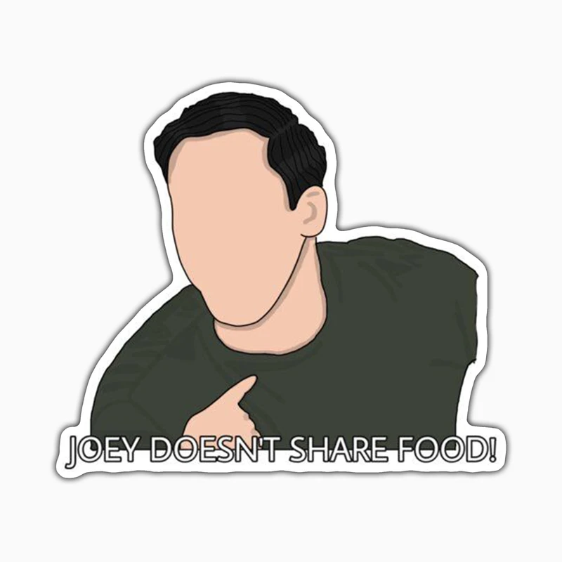 استیکر لپ تاپ و موبایل بووم طرح سریال Firends مدل Joey Dosent Share Food کد ET94