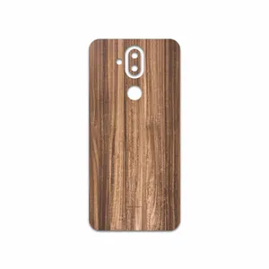 MAHOOT Light Walnut Wood Cover Sticker for Nokia 8.1