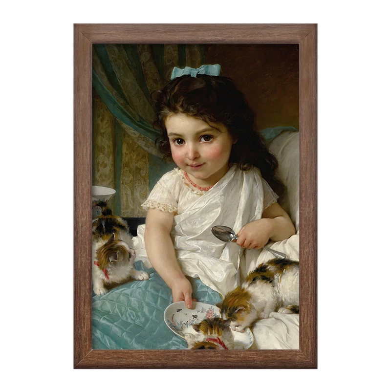 تابلو خندالو طرح نقاشی غذای صبح اثر امیل مونیر کد F12341