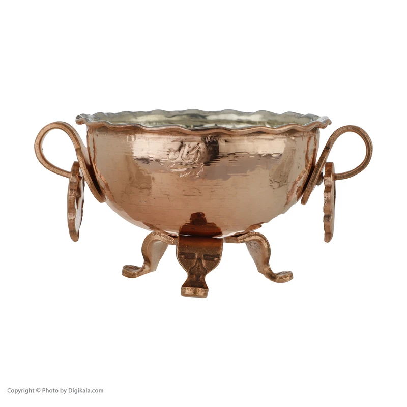 عکس شماره 6 : آجیل خوری مسی زنجان موسوی مدل سه پایه کد 010