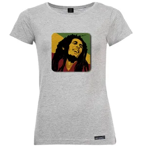 تی شرت آستین کوتاه زنانه 27 مدل Bob Marley Color کد MH943