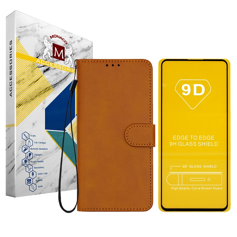کیف کلاسوری موناکو مدل MIX07 مناسب برای گوشی موبایل سامسونگ Galaxy A71 به همراه محافظ صفحه نمایش