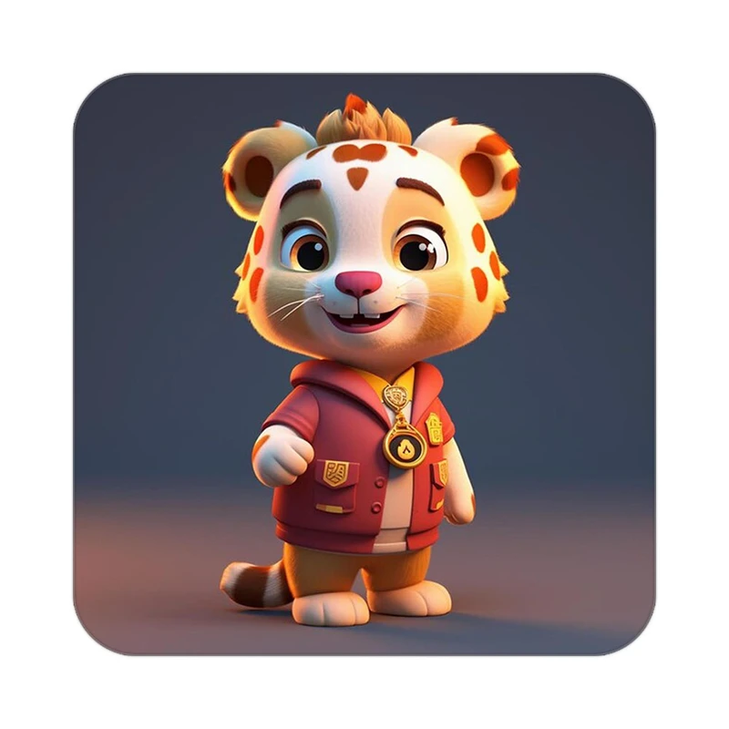 زیر لیوانی کاکتی طرح شیر مدل mp23833