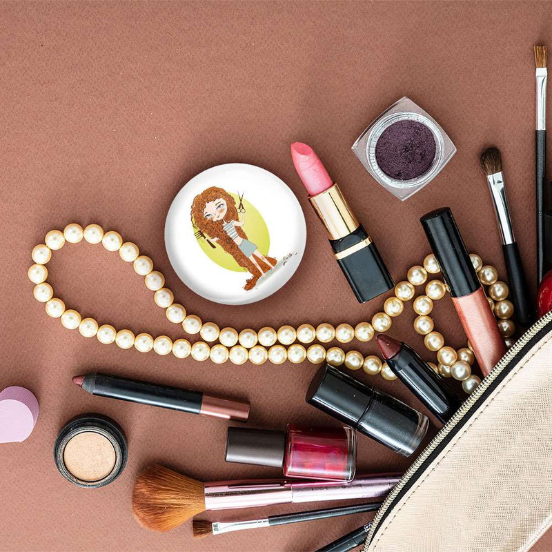 آینه جیبی خندالو مدل دختر  کد 5532