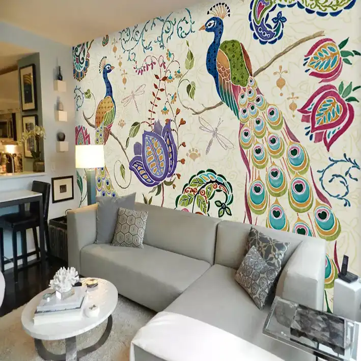 پوستر دیواری مدل نقاشی طاووس DRVF1190