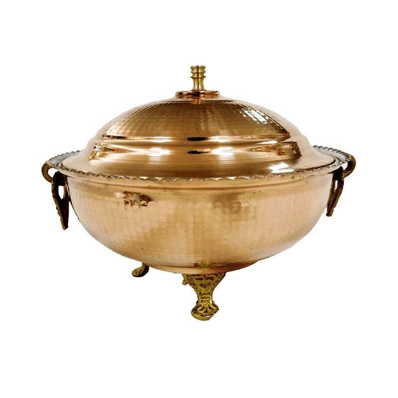 شکلات خوری مسی مدل سه پایه طرح گوشواره دار کد AZ_C01G
