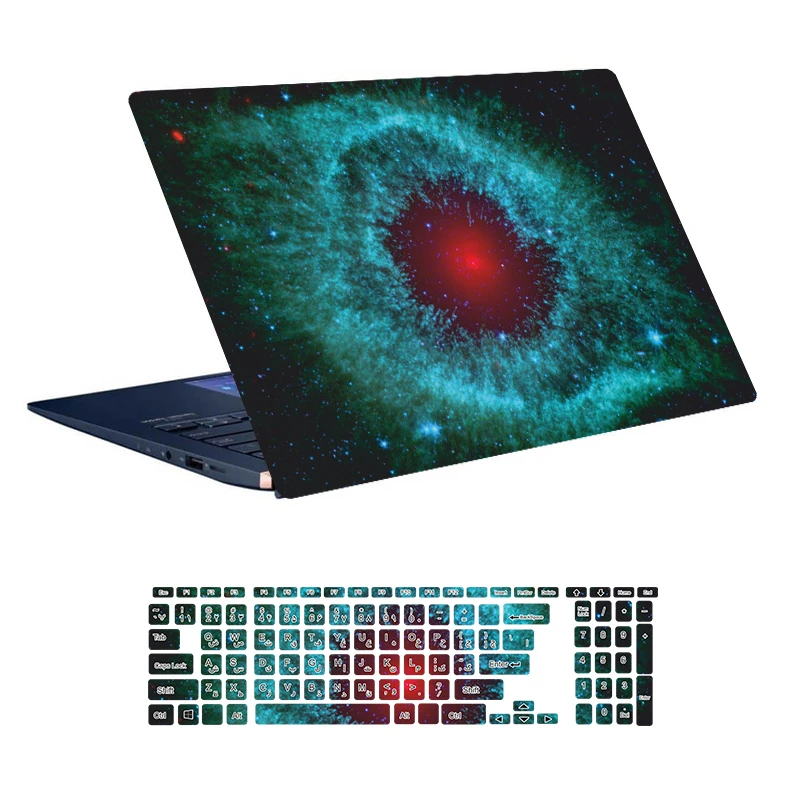 استیکر لپ تاپ توییجین و موییجین طرح Space کد 118 مناسب برای لپ تاپ 15.6 اینچ به همراه برچسب حروف فارسی کیبورد 