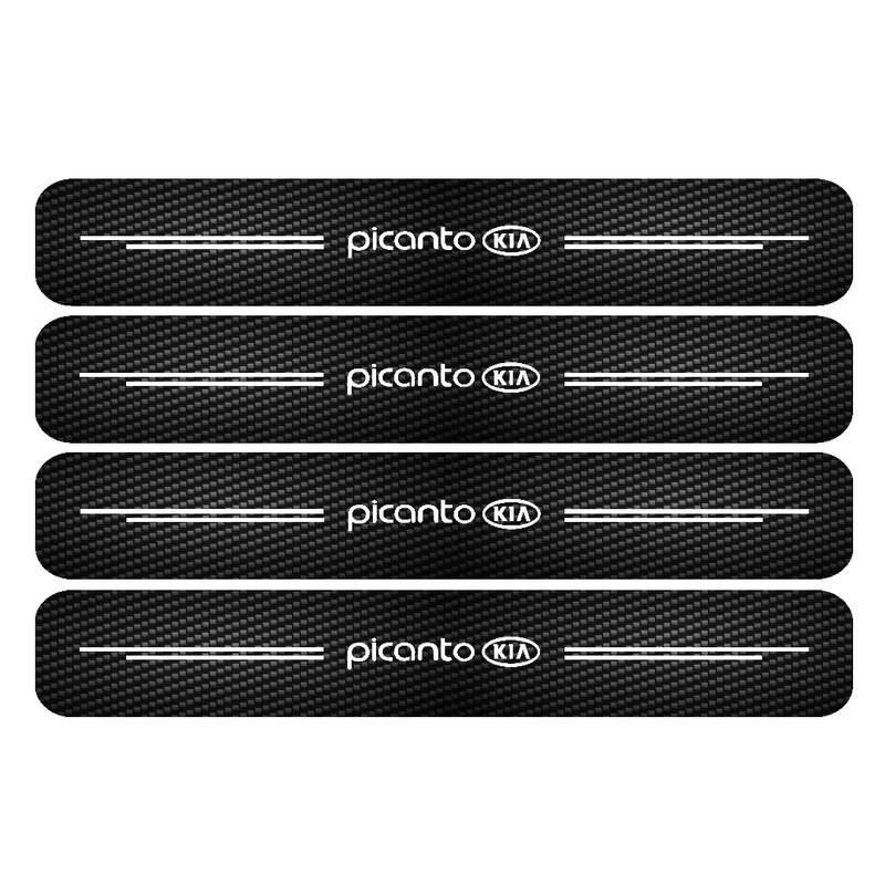برچسب بدنه خودرو مهدیار طرح پارکابی کربن کد SP156 مناسب برای کیا پیکانتو بسته 4 عددی