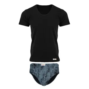 ست شورت و زیرپوش مردانه پنبینه مدل نخ پنبه خالص صادراتی طرح آراد