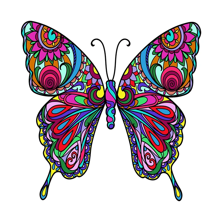 استیکر پارچه و لباس پاد آفرین مدل پروانه کد S022