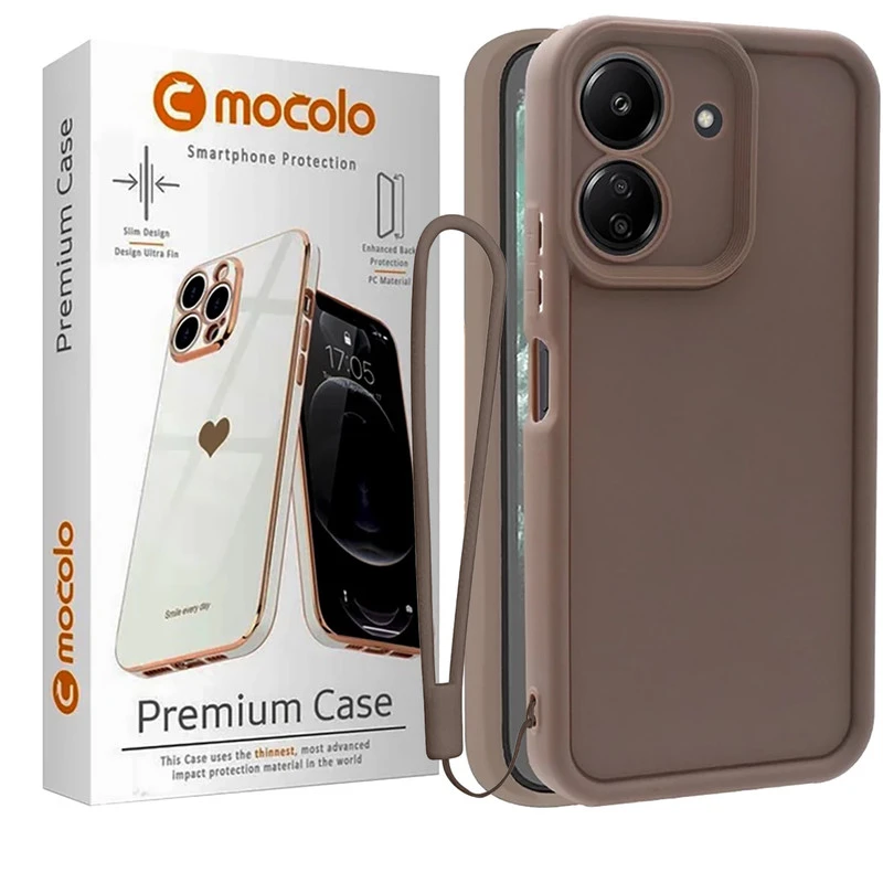 کاور موکولو مدل Silicone Puffer Strap مناسب برای گوشی موبایل شیائومی Redmi A5 4G / Poco C71 به همراه بند آویز