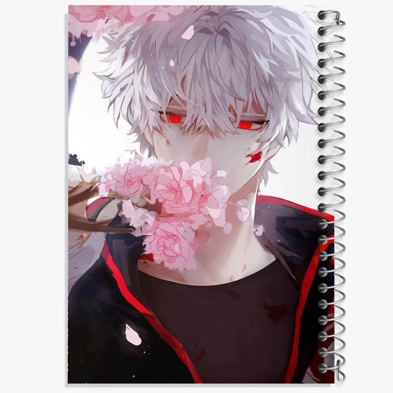 دفتر شطرنجی 50 برگ خندالو طرح گینتوکی انیمه گینتاما کد 12963