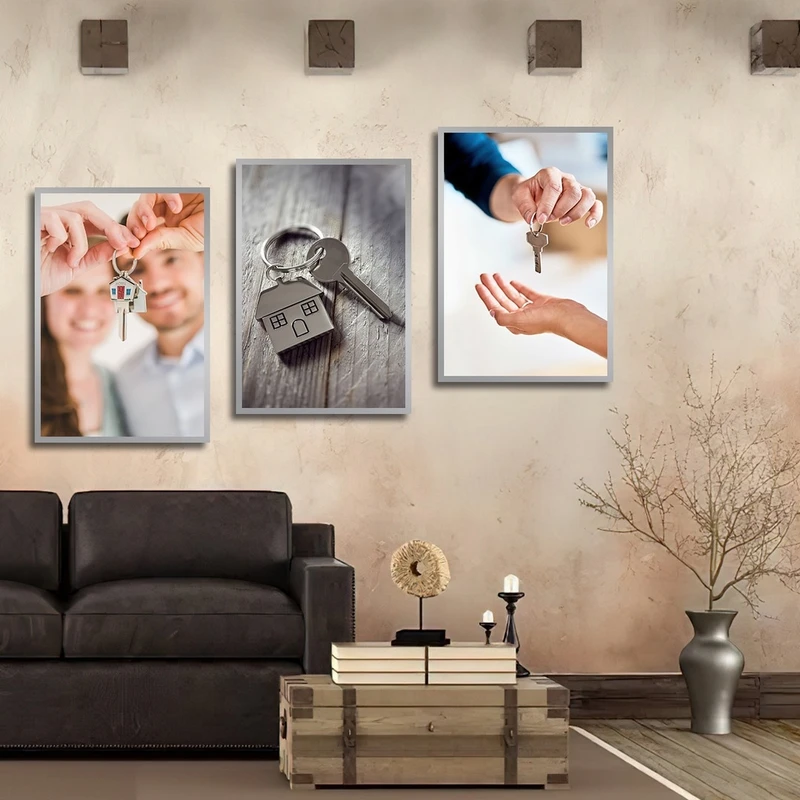 تابلو بکلیت طرح دفاتر مشاورین املاک مدل SI-2771 مجموعه 3 عددی