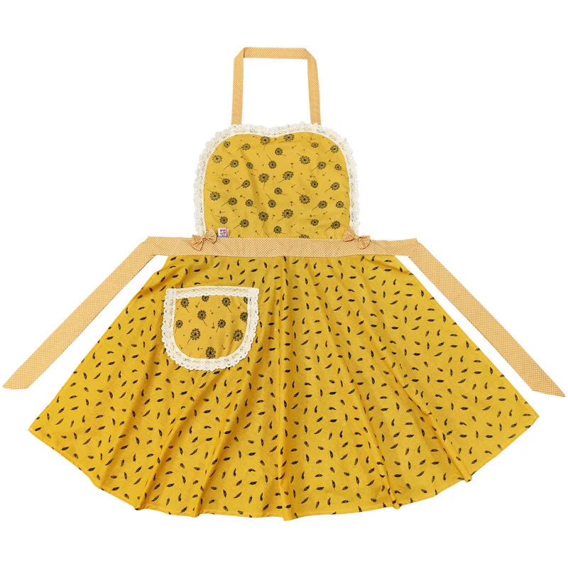 پیش بند آشپزخانه منسوجات خسروشاهی برتر مدل دامنی طرح پرواز قاصدک کد P1018