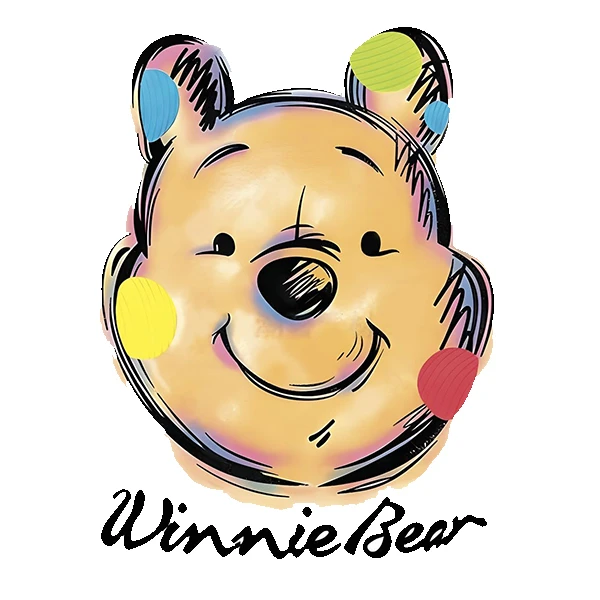 استیکر پارچه و لباس پاد آفرین طرح کارتونی خرسی کد 5701