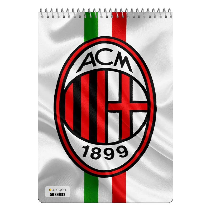 دفتر نقاشی 50 برگ سیمی کارنیکا طرح آ.ث. میلان AC Milan کد 50466