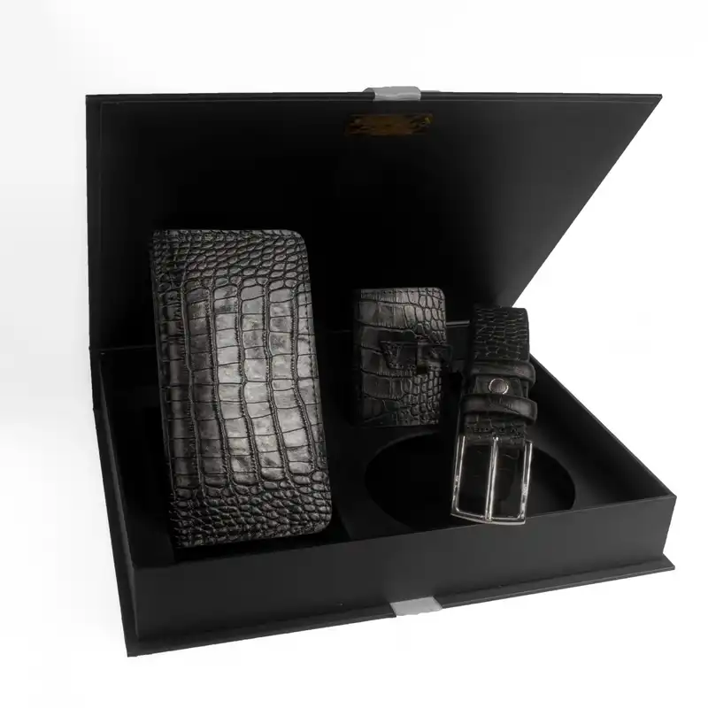 ست هدیه مردانه چرم عطارد مدل چرم طبیعی کد A51