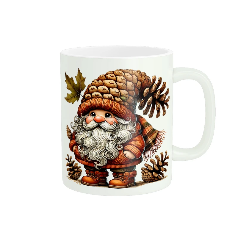 ماگ پادآفرین مدل پاییز طرح عروسکی کاج کد PM660