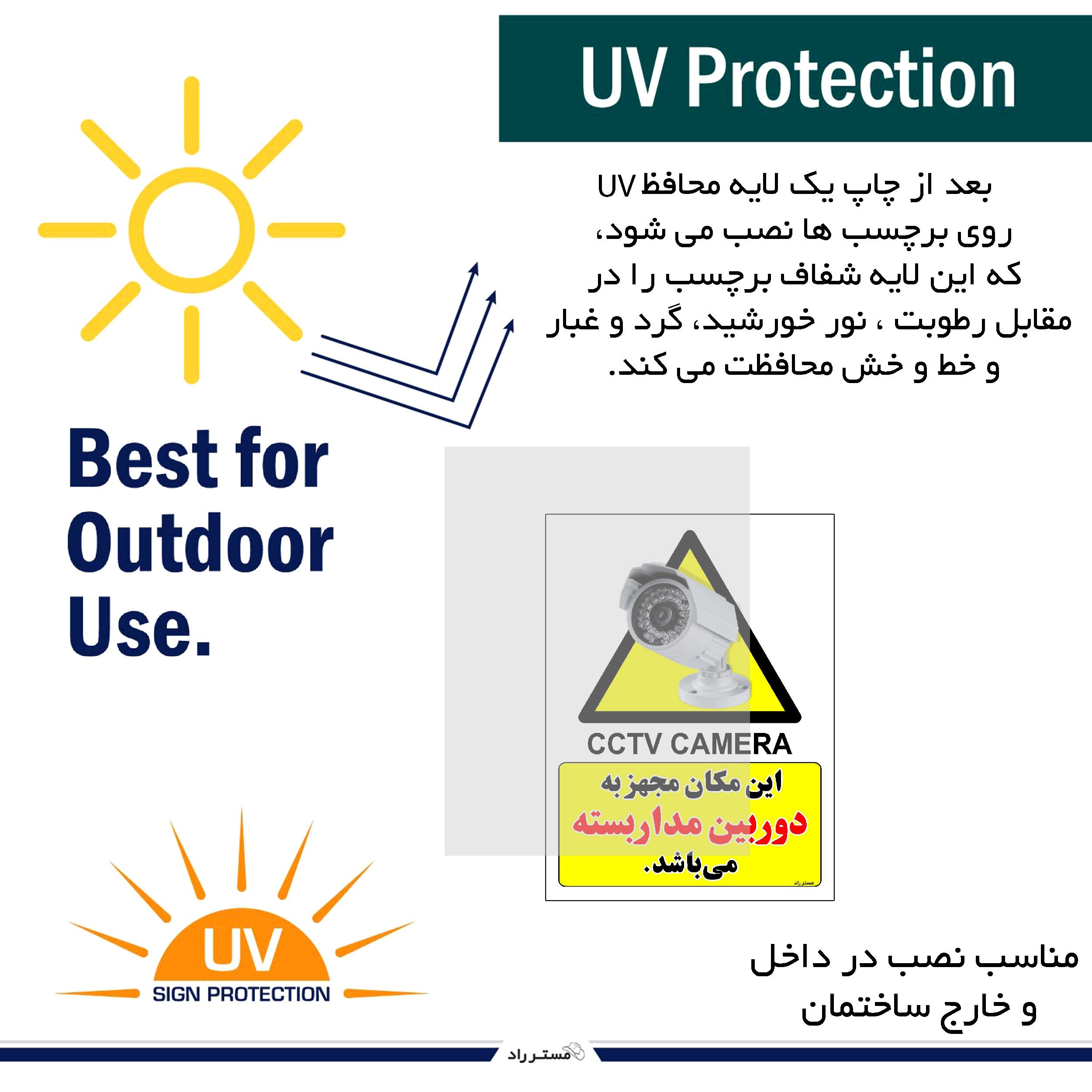 برچسب ایمنی مستر راد طرح این مکان مجهز به دوربین مدار بسته می باشد مدل HSE-OSHA-006 برچسب ایمنی مستر راد طرح این مکان مجهز به دوربین مدار بسته می باشد مدل HSE-OSHA-006