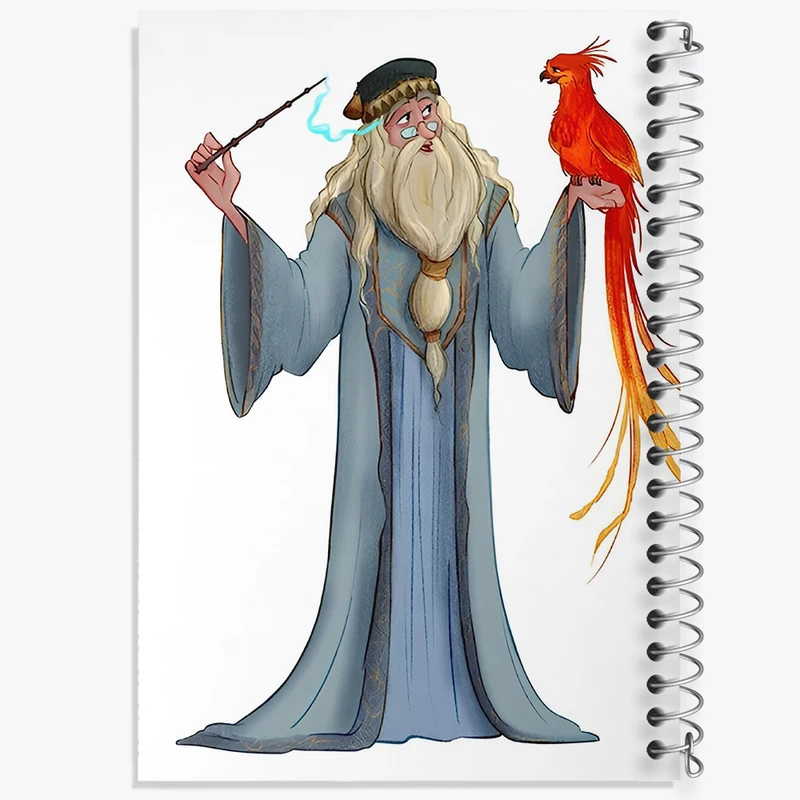 دفتر شطرنجی 50 برگ خندالو طرح گندالف هری پاتر (Harry Potter) کد N2456