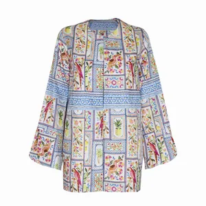 مانتو کتی زنانه مدل طوطی 007