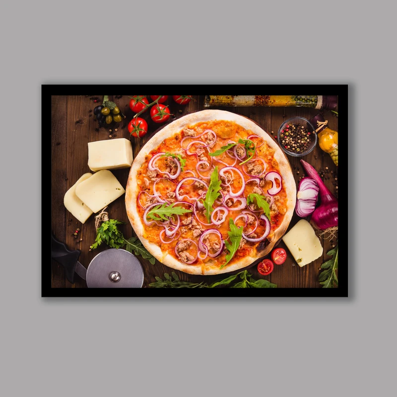 تابلو مدل آشپزخانه طرح پیتزا کد LA-G10186-2