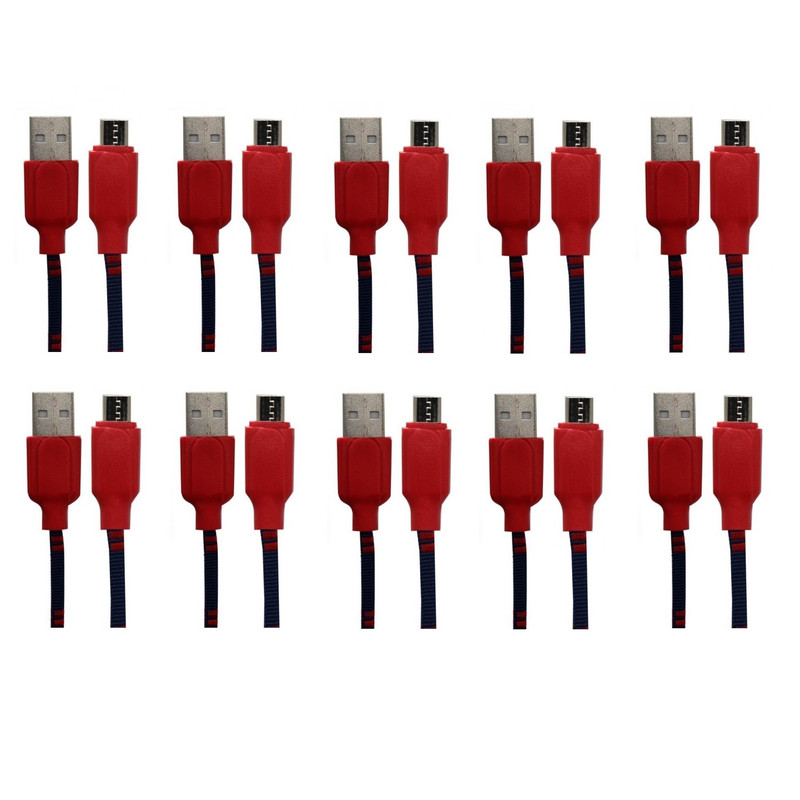  کابل تبدیل USB به microUSB مدل V8 طول 1 متر بسته 10 عددی