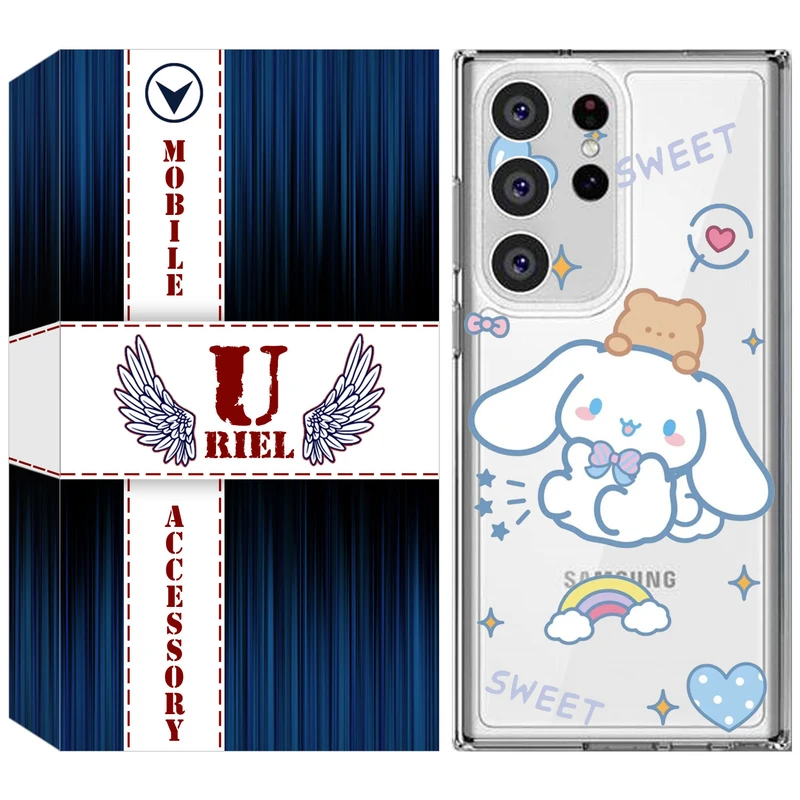 کاور یوریل مدل Clear کد 24 طرح خرگوش بامزه مناسب برای گوشی موبایل سامسونگ Galaxy S23 Ultra