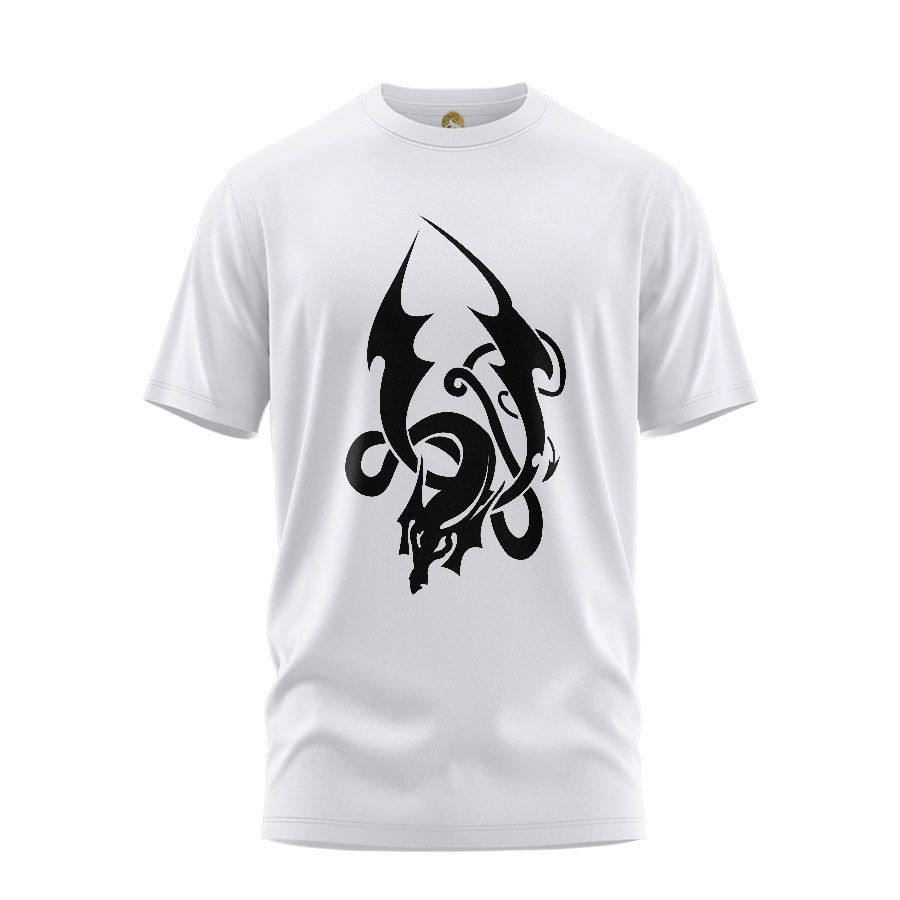 تی شرت آستین کوتاه زنانه هومرو مدل TW167 طرح اژدها -  - 1