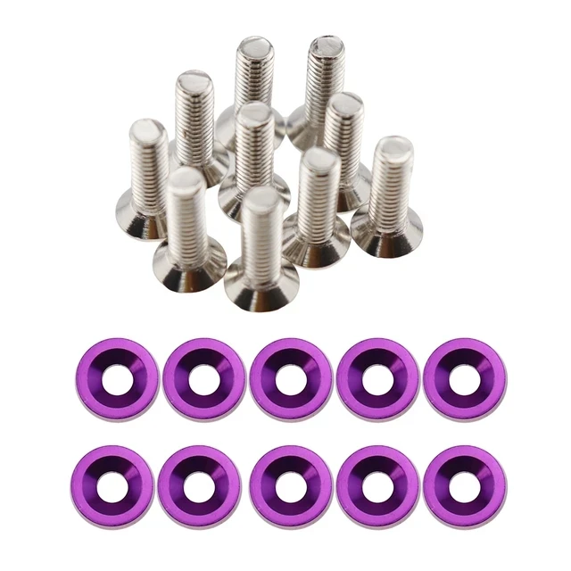 واشر رنگی اسپرت و پیچ کد RC4 بسته 20 عددی مناسب برای پراید