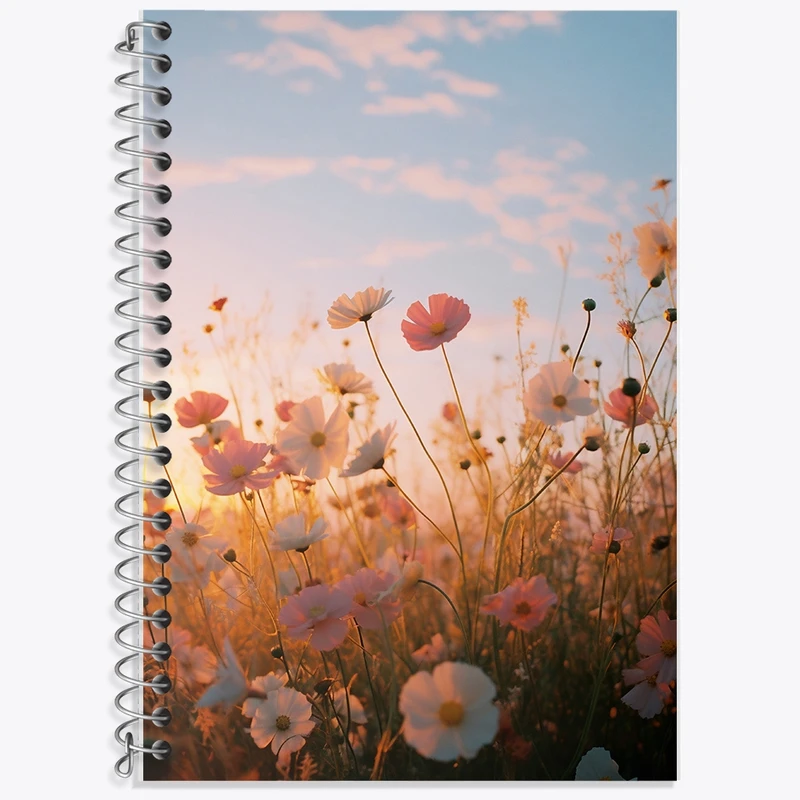 دفتر زبان 50 برگ خندالو مدل دو خط طرح بهار کد F1436