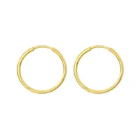 گوشواره حلقه&zwnj;ای طلا 18 عیار زنانه طلای کامک مدل گرد