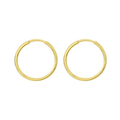 گوشواره حلقه‌ای طلا 18 عیار زنانه طلای کامک مدل گرد