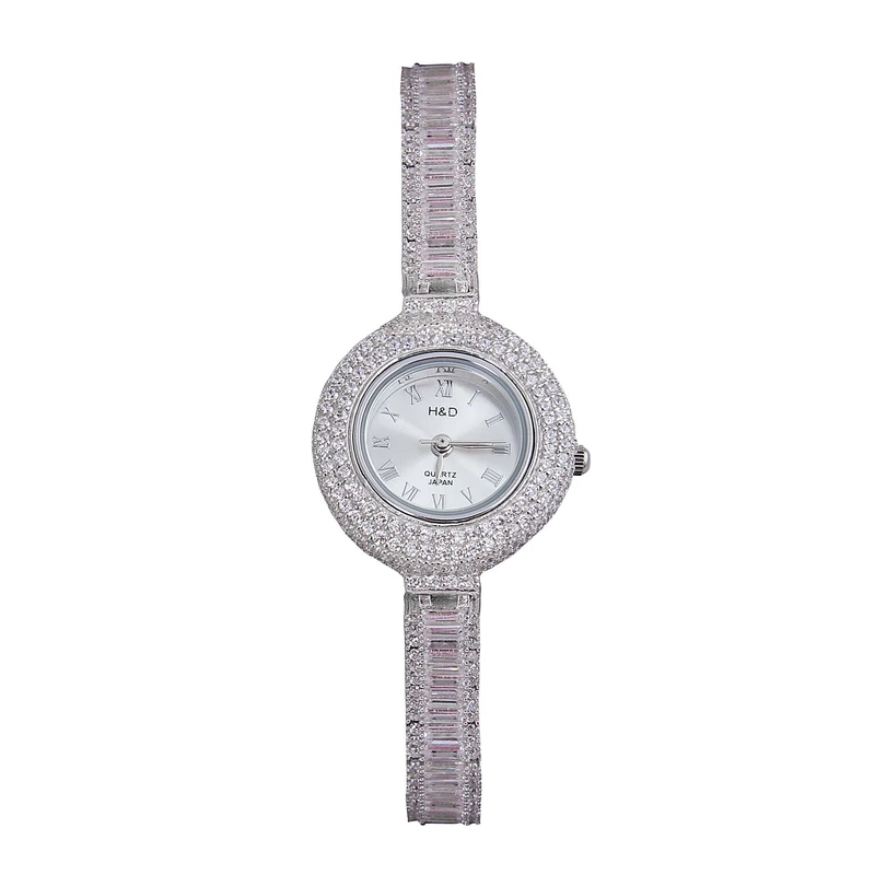 ساعت مچی عقربه ای زنانه مدل نگین جواهر کد WHW_261