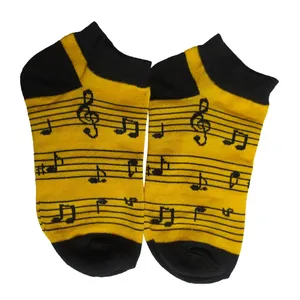 جوراب مدل مدل بدون ساق طرح نت کد j71 رنگ زرد