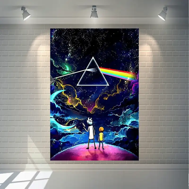 تابلو بوم طرح ریک و مورتی مدل کهکشانی کد SDB8719