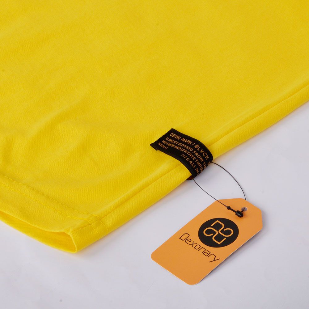 تی شرت آستین کوتاه زنانه دکسونری مدل 771000210 نخ پنبه آستین پاکتی رنگ زرد -  - 4