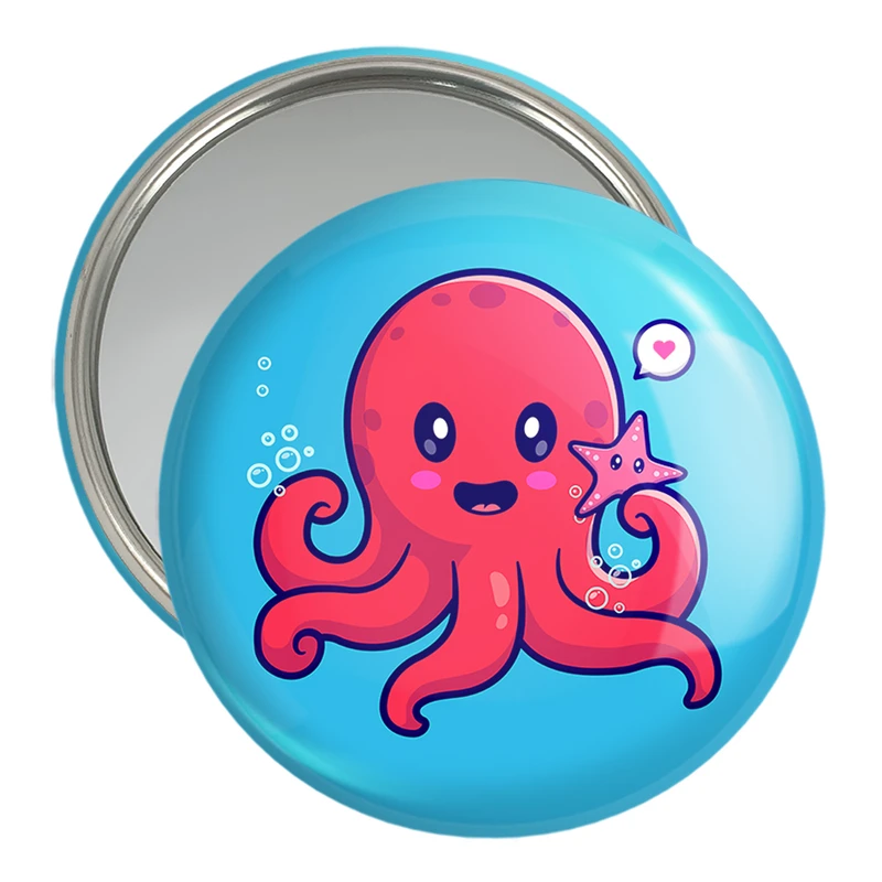 آینه جیبی خندالو مدل حیوانات بامزه هشت پا کد 29733