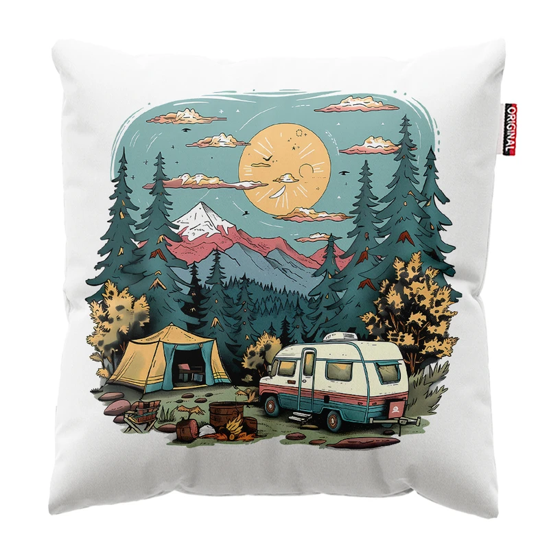 کوسن پاد آفرین مدل کمپینگ طبیعت گردی کد PK301767 سایز 30*30 سانتی متر