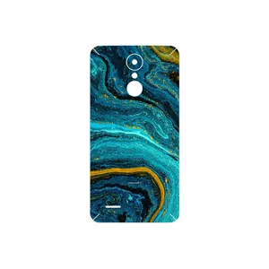 MAHOOT Turquoise marblewith golden streaks Cover Sticker for LG K8 2017
