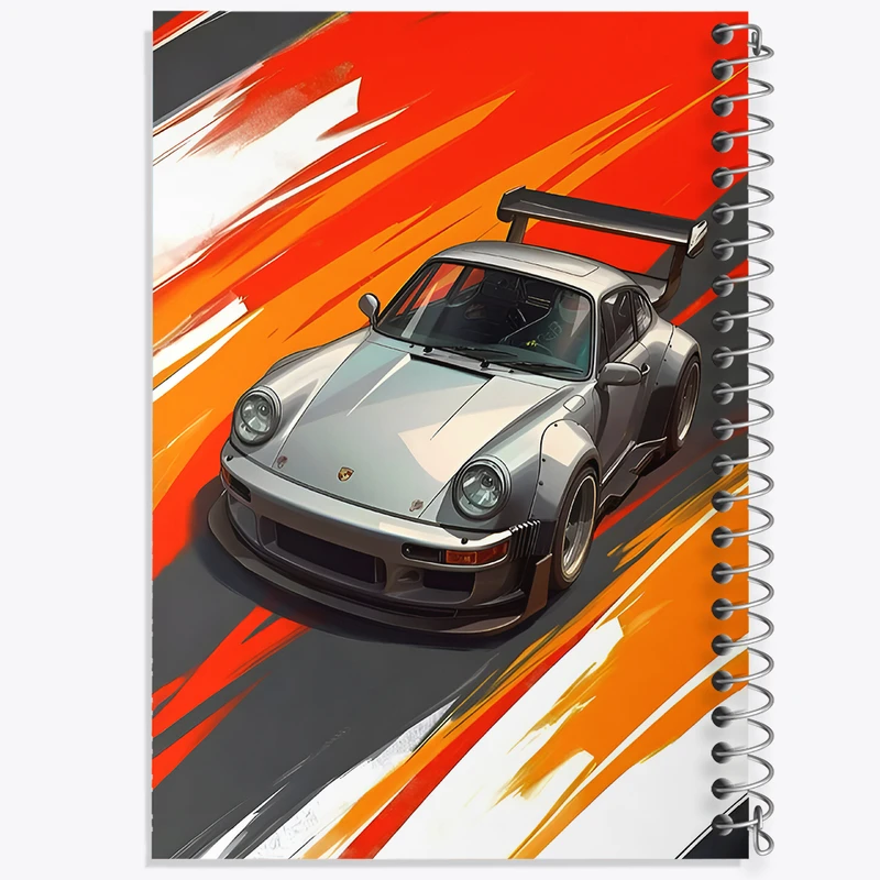 دفتر مشق 100 برگ خندالو طرح ماشین اسپرت کد F7003