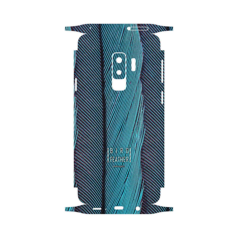 برچسب پوششی ماهوت مدل Turquoise feathers-FullSkin مناسب برای گوشی موبایل سامسونگ Galaxy S9 Plus