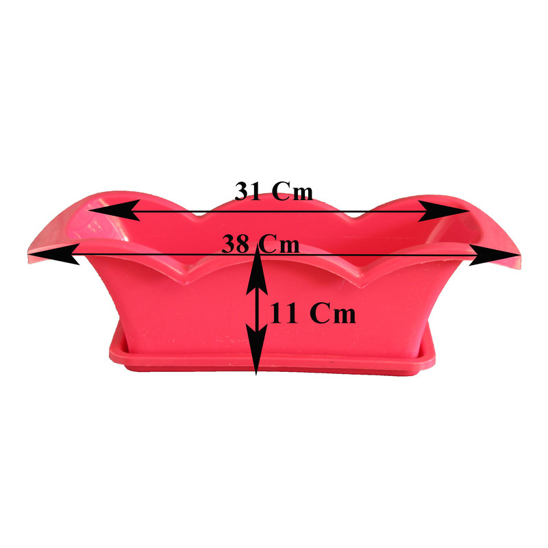 گلدان مدل مستطیلی موج دار کد W01