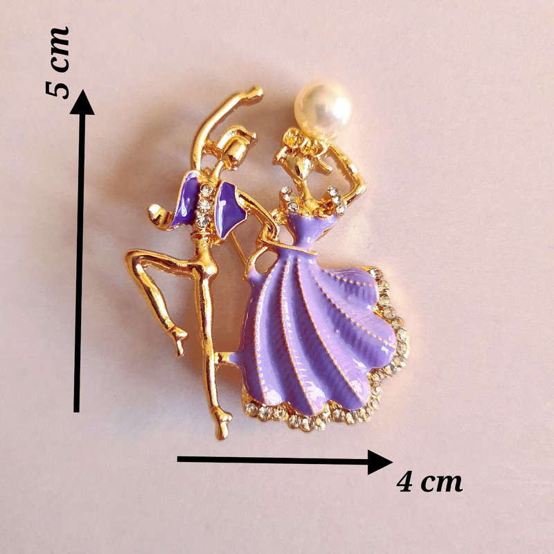 گل سینه زنانه مدل رقص دونفره پرنسس کد brg 1846